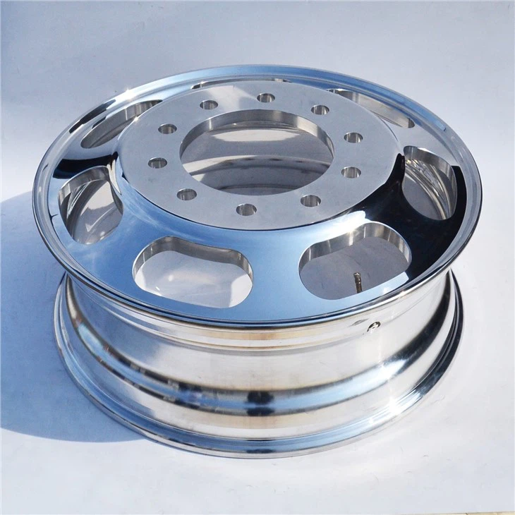 24.5 X 8.25 Truck Wheels Forged Aluminum Rims Polished On Both Sides