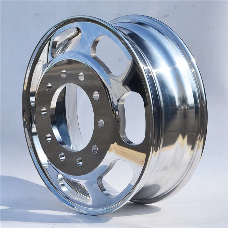 24.5 X 8.25 Truck Wheels Forged Aluminum Rims Polished On Both Sides
